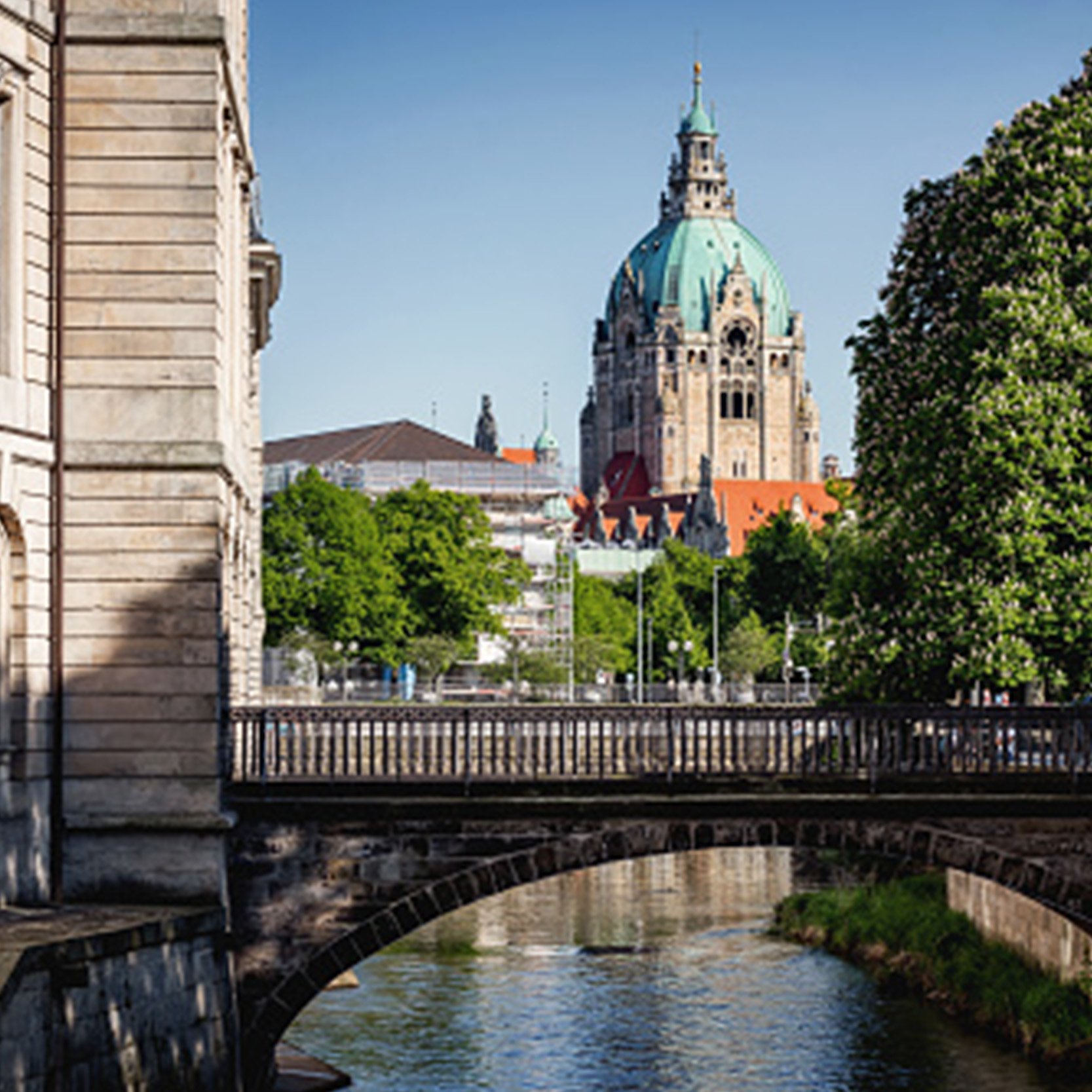 Blick auf das Neue Rathaus Hannover