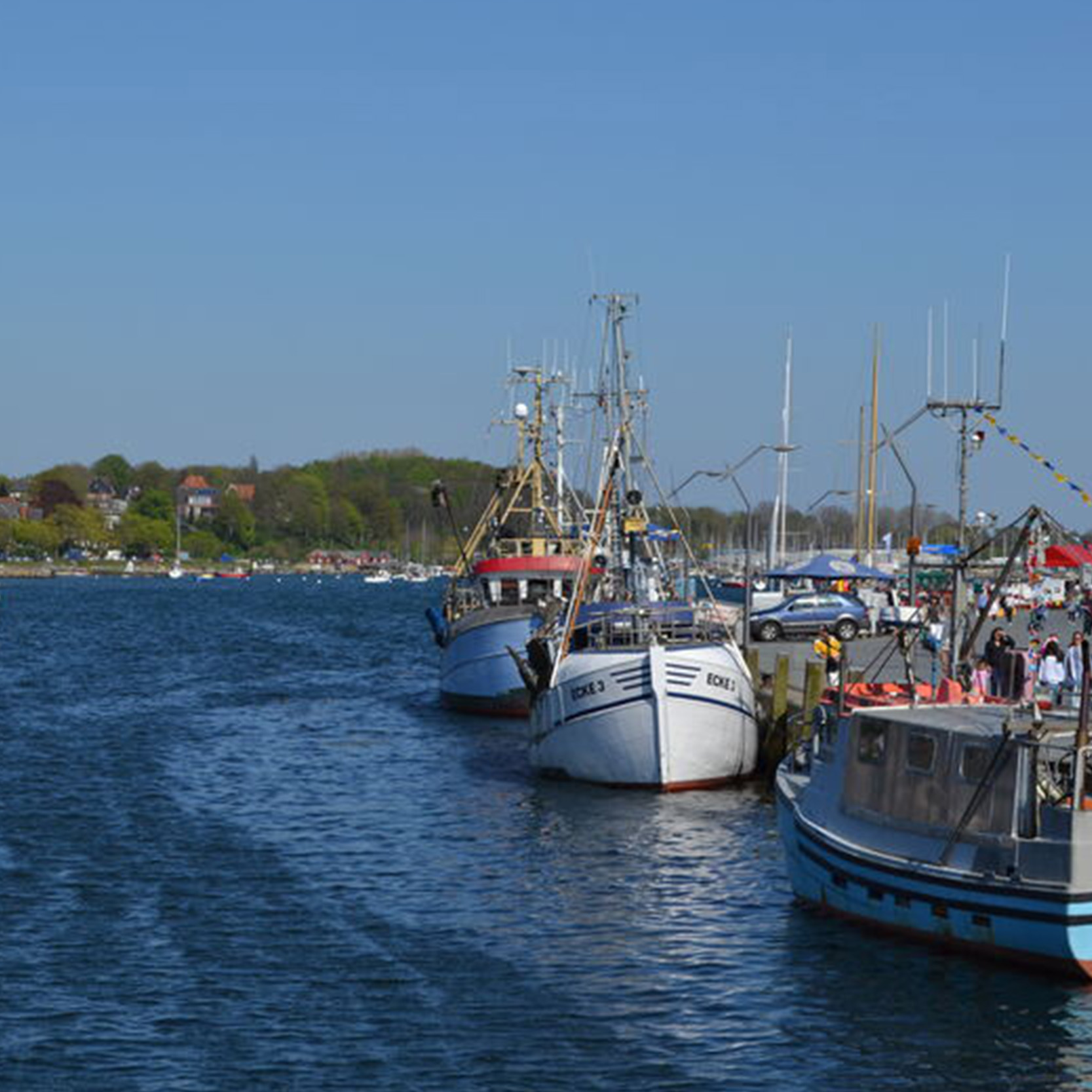Schiffe auf der Eckenförde